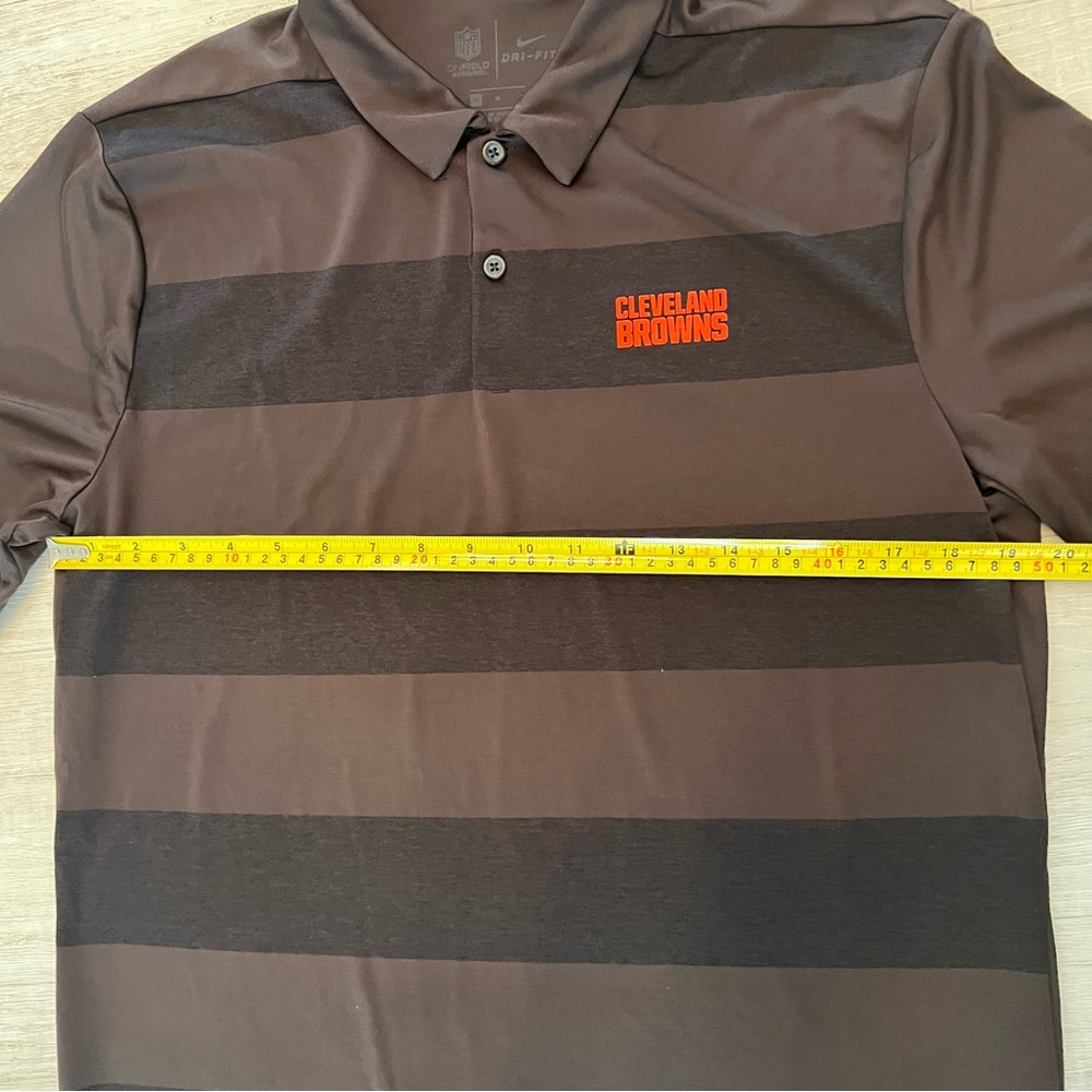 Cleveland Browns Dri-Fit Polo NFL On Field Shirt Brown Nike Mens M - Picture 9 of 10
